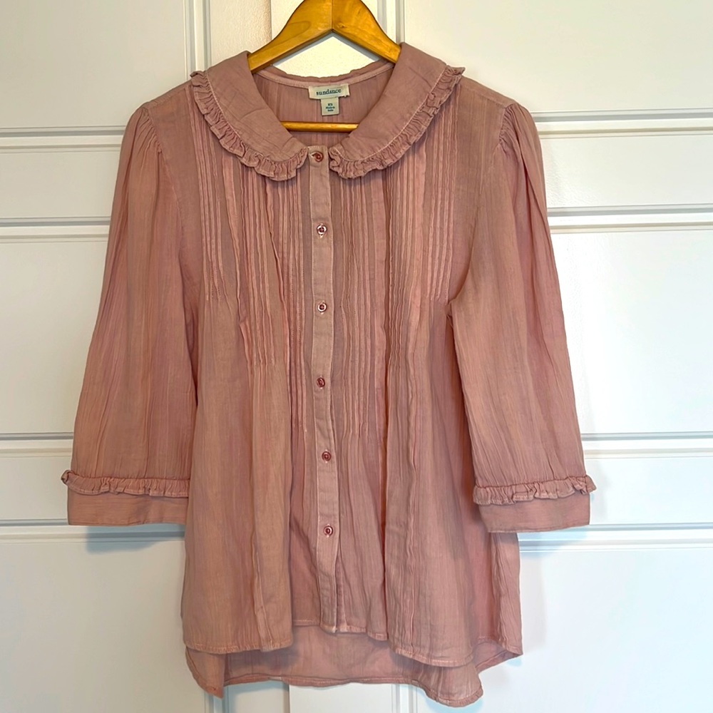 Sundance blouse. Size XS.  Light pink.